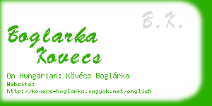 boglarka kovecs business card